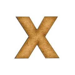 APLIQUE LETRA COMUM X - (M)